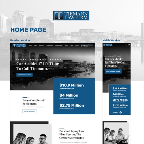 Website design for Tiemann Law Firm