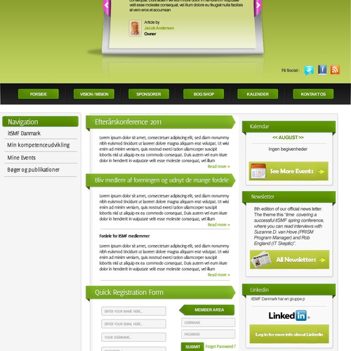 itSMF Denmark - www.itsmf.dk needs a new website design
