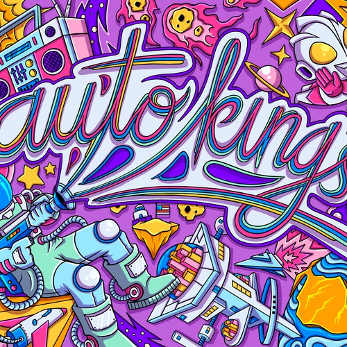Auto Kings Astronaut Artwork