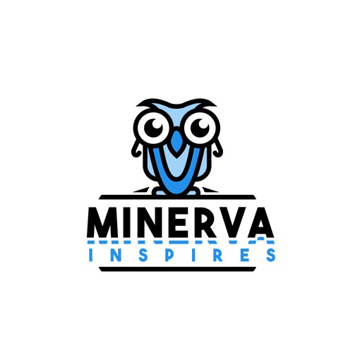 Cute wise owl logo