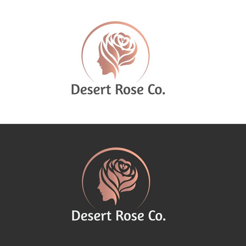 Trendy logo in shape of a rose