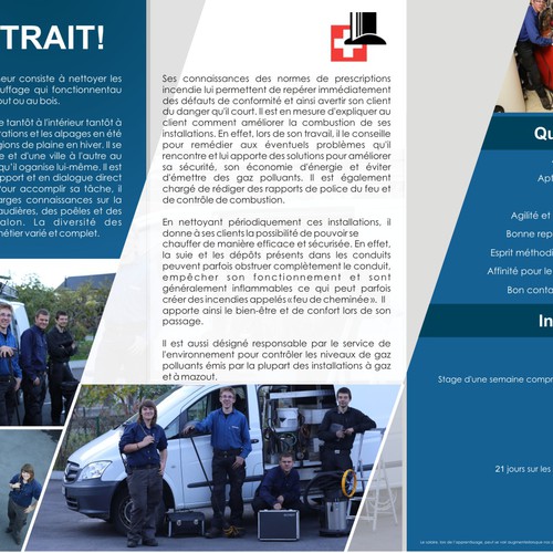 Nouveau projet dans la catégorie brochure design pourService de ramonage Joël Chesaux