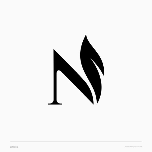 monogram N leaf logo