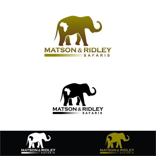 Create a logo that offers classic stylish adventure in africa and save elephants