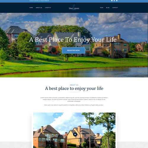 Silver Leaves. Landingpage