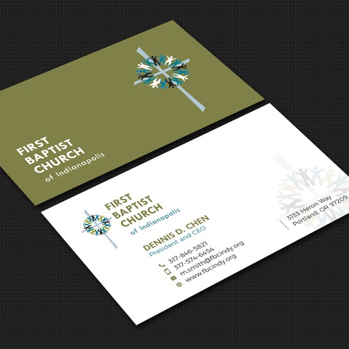 Business card concept for First Baptist Church