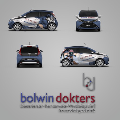 Car wrap for a law firm that specializes in car/traffic accidents