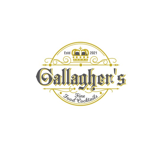 Fine food cocktail logo design