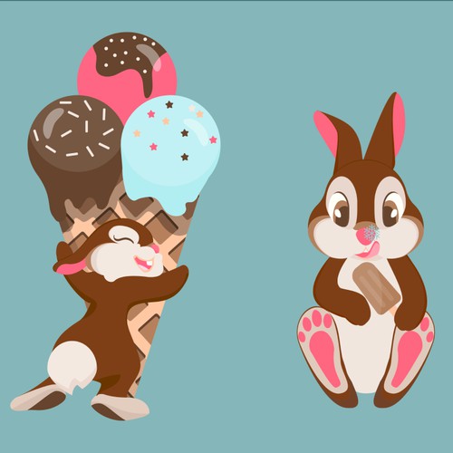 Ice cream design character
