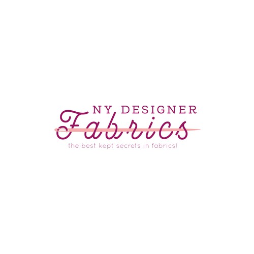 Feminine flowing logo for fabric website