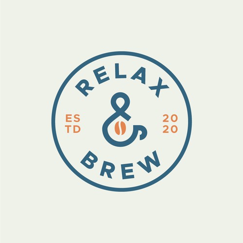 Emblem Logo for coffee and tea company supporting mental health.