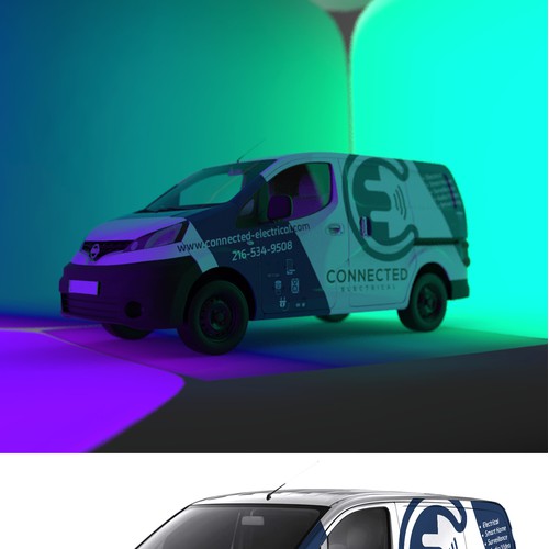 Van wrap for an Upscale Electrical & Smart Home Company