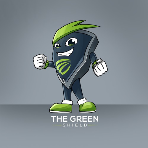 Green Shield Mascot