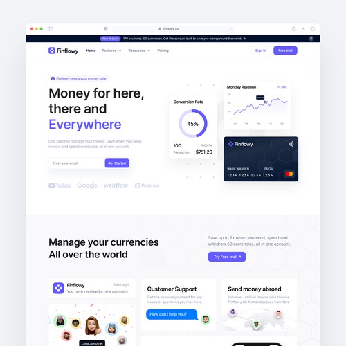 Landing Page For Fintech Startup