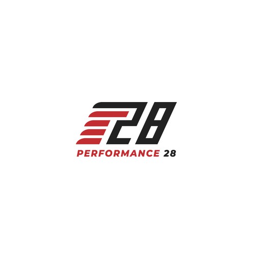 Text based logo concept for Performance 28