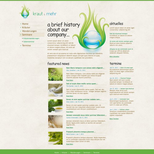 kraut & mehr needs a new website design