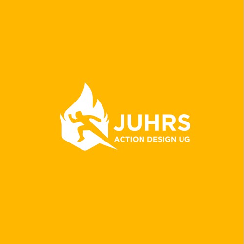 JUHRS Action Design Us Logo | Fire logo | Action logo | TV logo | Training logo | Running Logo