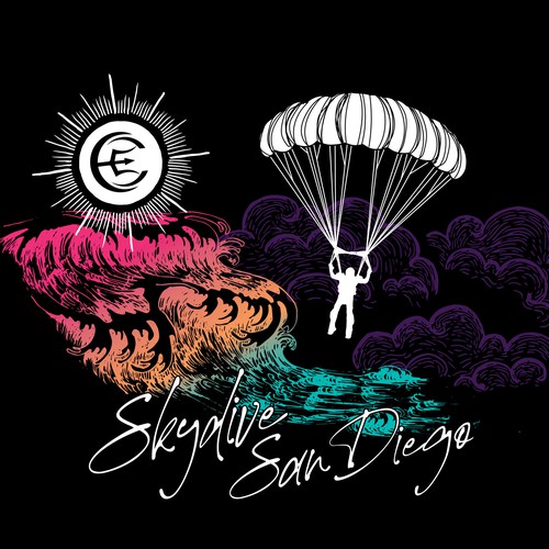 Bright Summer T-shirt for Skydive Company