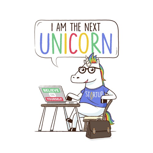 Unicorn Entrepreneur Illustration