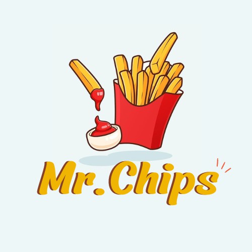 Mr. Chips logo design for a restaurant