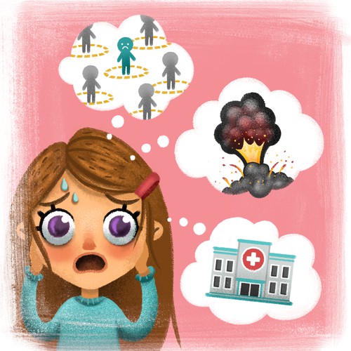 Illustration for the book "Right Now, I'm Fine"