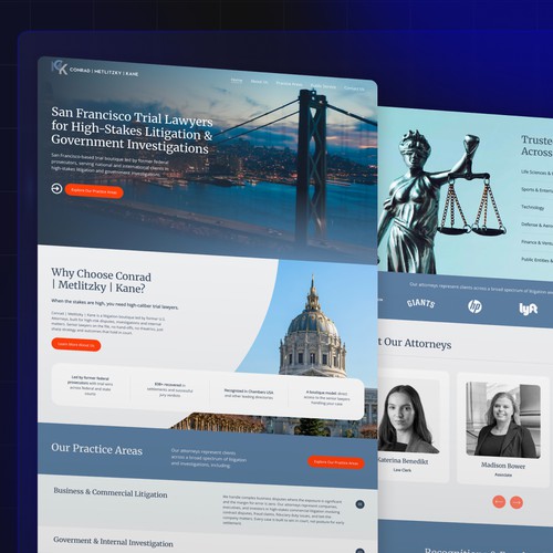 CMK Business Attorneys Squarespace Website Design