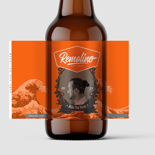 my submition for remolino boottle label design 