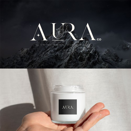 AURA .co - Luxury Skincare & Wellness Logo Design