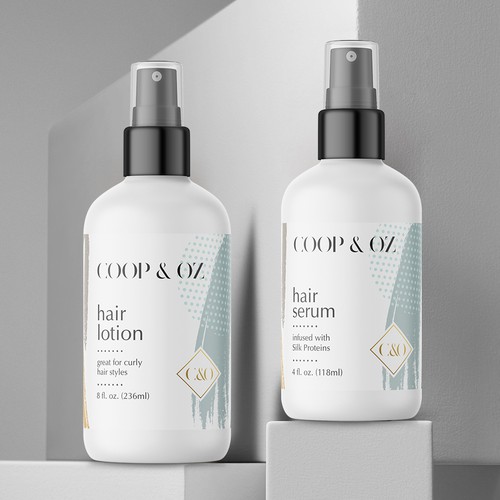 Label designs for hair products