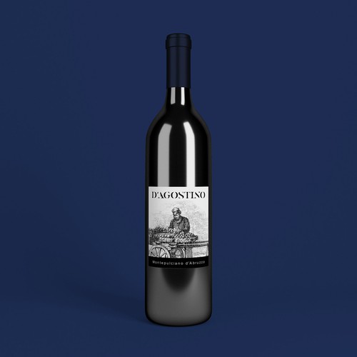 Label design for wine bottle