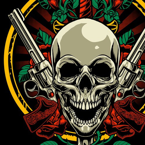 Guns and Roses tshirt design inspired