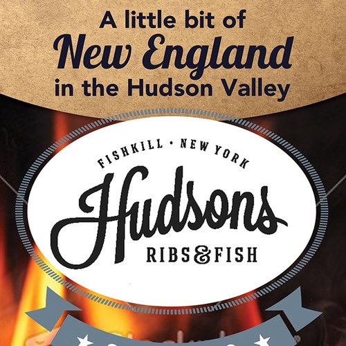 Hudson's Ribs & Fish needs a new postcard or flyer