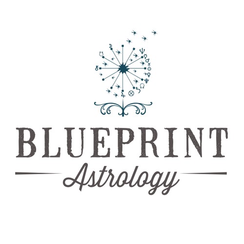 Modern Vintage Logo for Blueprint Astrology