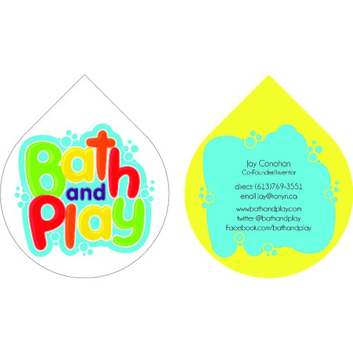 Create the next business card for Bath and Play - We support Babies