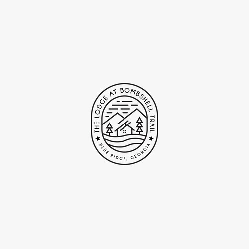 Minimalist Logo Concept for The Lodge, at  Blue Ridge, GA