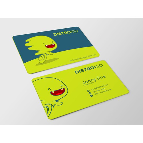 Business cards for online music service