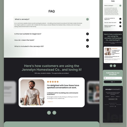 F&B Promotional Web Page