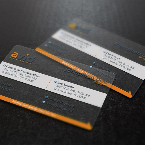 Business Card Concept For Avid Systems