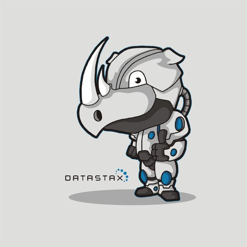 Cyborg Rhino Mascot for Database Company