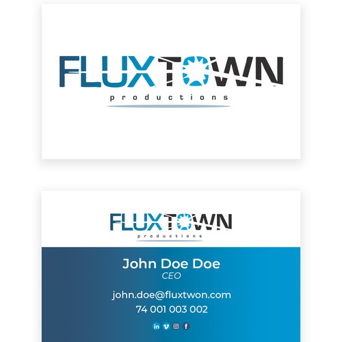 Diseño de tarjeta de presentación para Fluxtwon