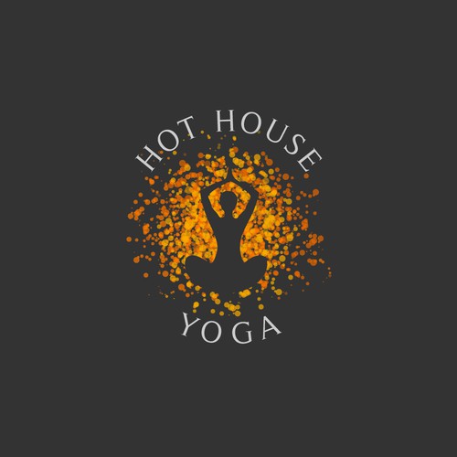 Logo for a modern, hot yoga studio