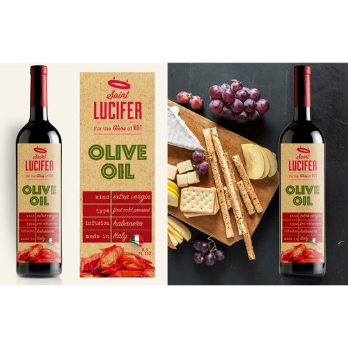 Label for an olive oil bottle