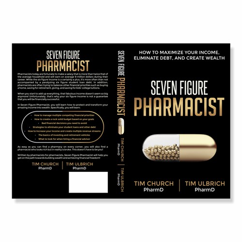 Book Cover design for the book SEVEN FIGURE PHARMACIST