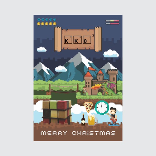 Greeting card for game developer