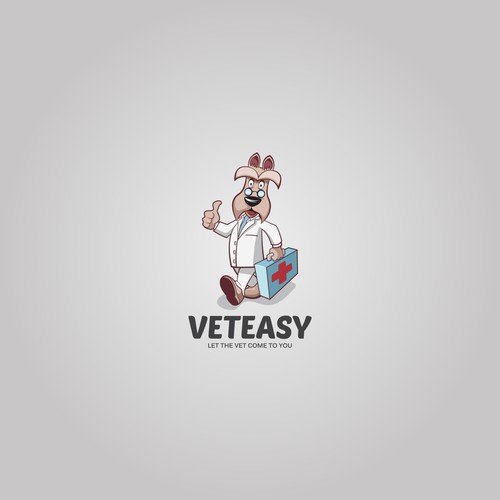 Character logo for Home visiting veterinarian doctor 