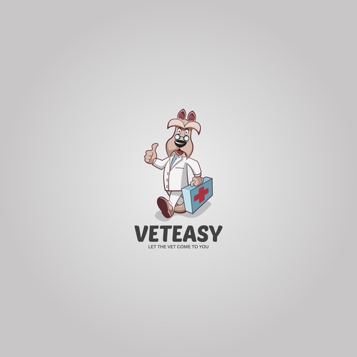 Character logo for Home visiting veterinarian doctor 