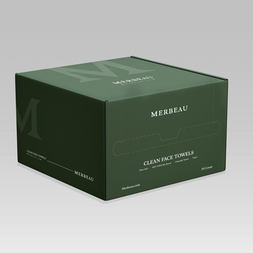 Merbeau Clean Face Towel Packaging