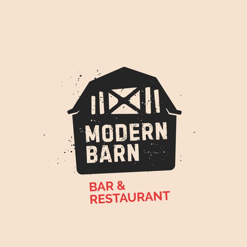 Logo for a bar&restaurant "Modern Barn"