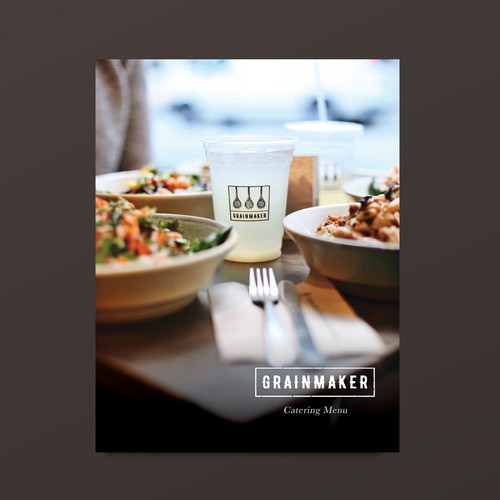 Catering Menu Design for GRAINMAKER, Boston