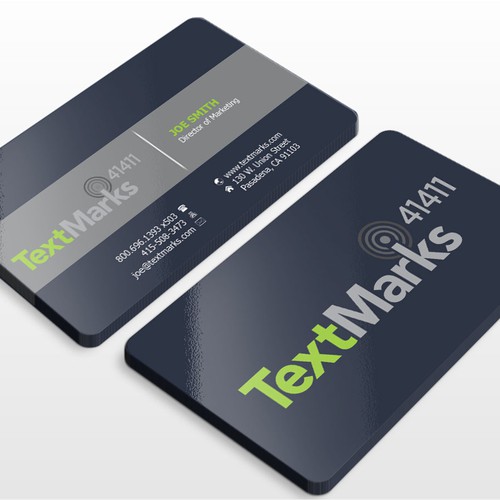 Create new business cards for text message provider